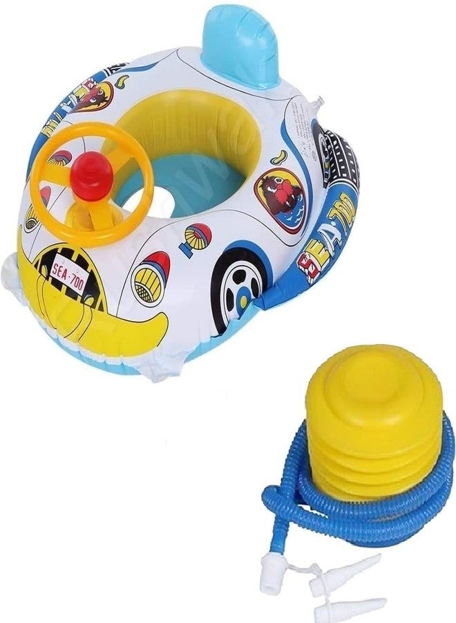 ZUSTPACK أنبوب زستباك للأطفال مع مضخة يدوية، أنبوب سباحة آمن للأطفال مضاد للانقلاب، عوامة سباحة داخلية للمسبح والشاطئ للأطفال (حلقة سباحة للسيارة) - Image 1